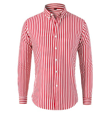 Men's Striped Shirt Luxurious Relaxed Elegance