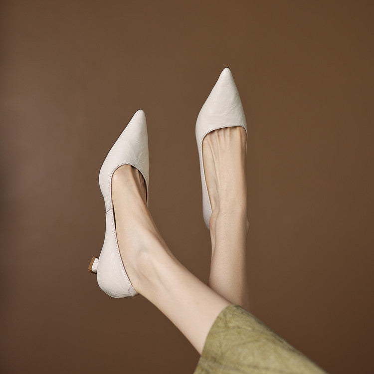Elar Genuine Leather Heels