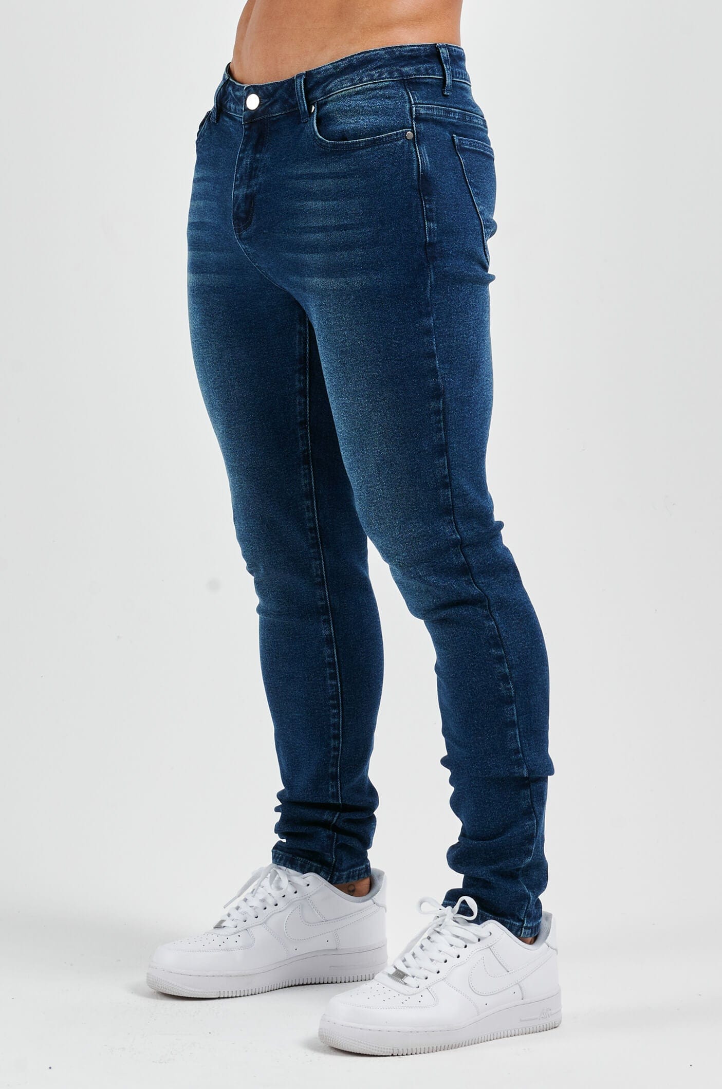 ΤΖΙΝ SLIM FIT 2.0 - ΣΚΟΥΡΟ ΜΠΛΕ ΡΟΥΧΟ ΜΕ ΞΕΒΑΜΜΕΝΟ ΕΦΕ
