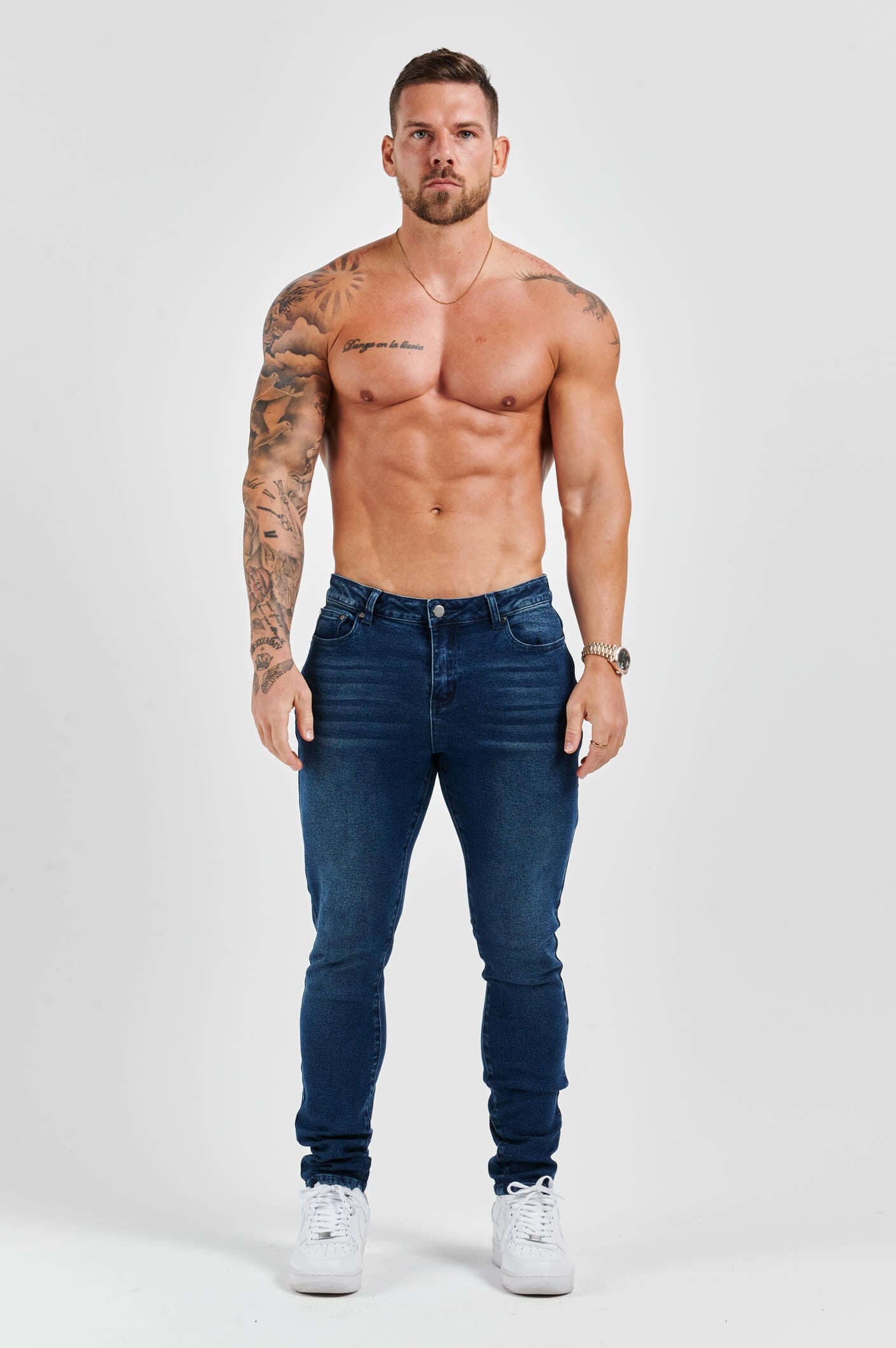ΤΖΙΝ SLIM FIT 2.0 - ΣΚΟΥΡΟ ΜΠΛΕ ΡΟΥΧΟ ΜΕ ΞΕΒΑΜΜΕΝΟ ΕΦΕ