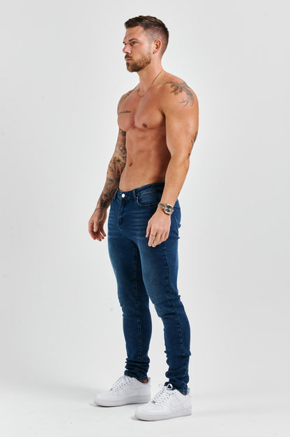 ΤΖΙΝ SLIM FIT 2.0 - ΣΚΟΥΡΟ ΜΠΛΕ ΡΟΥΧΟ ΜΕ ΞΕΒΑΜΜΕΝΟ ΕΦΕ