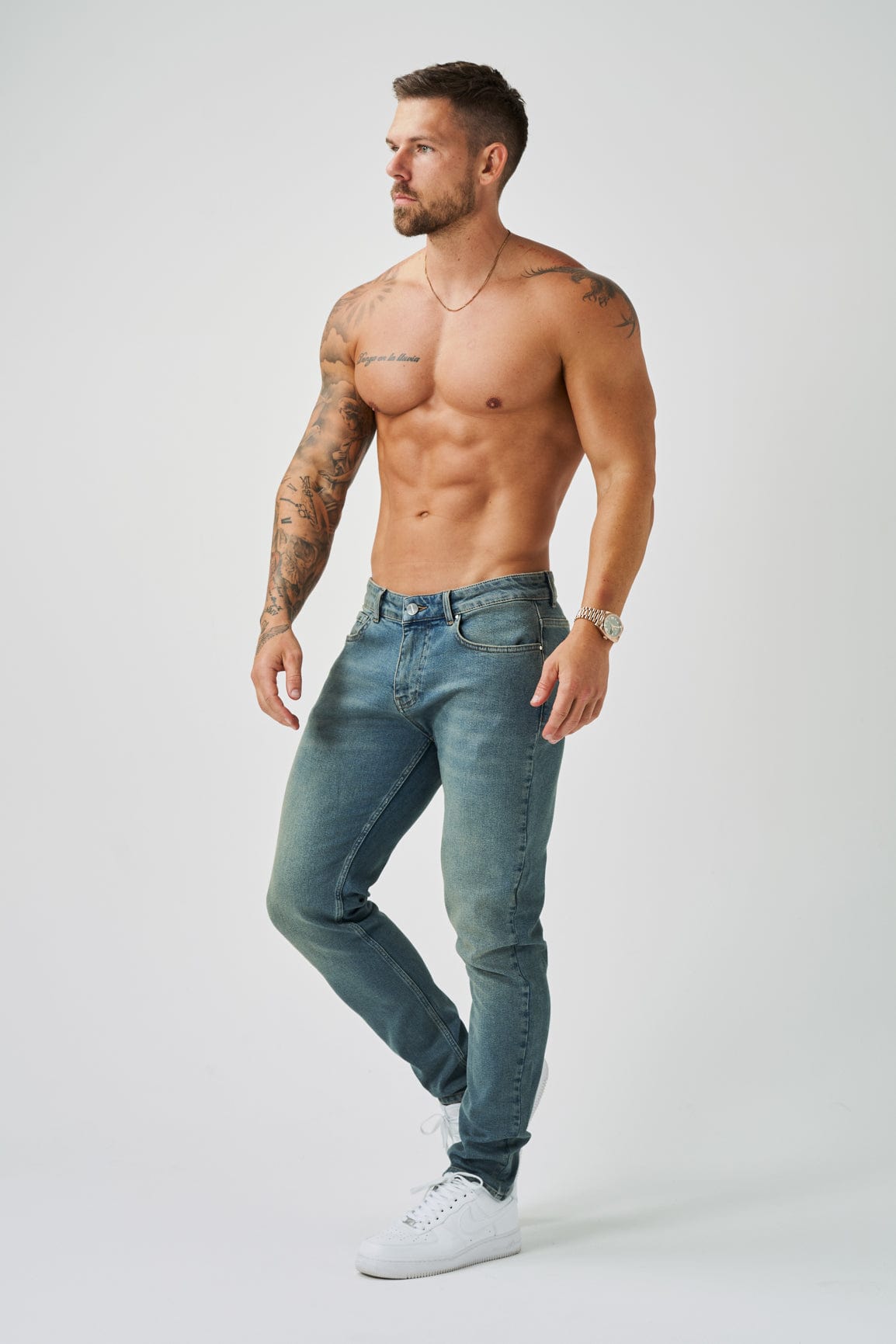 SLIM FIT ΤΖΙΝ 2.0 - ΓΑΛΑΖΙΟ ΠΕΤΡΟΠΛΥΜΜΕΝΟ