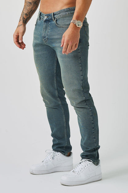 SLIM FIT ΤΖΙΝ 2.0 - ΓΑΛΑΖΙΟ ΠΕΤΡΟΠΛΥΜΜΕΝΟ