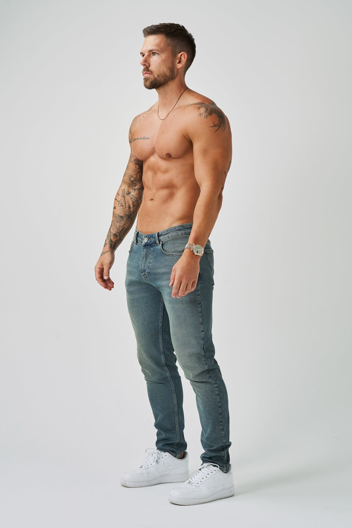 SLIM FIT ΤΖΙΝ 2.0 - ΓΑΛΑΖΙΟ ΠΕΤΡΟΠΛΥΜΜΕΝΟ