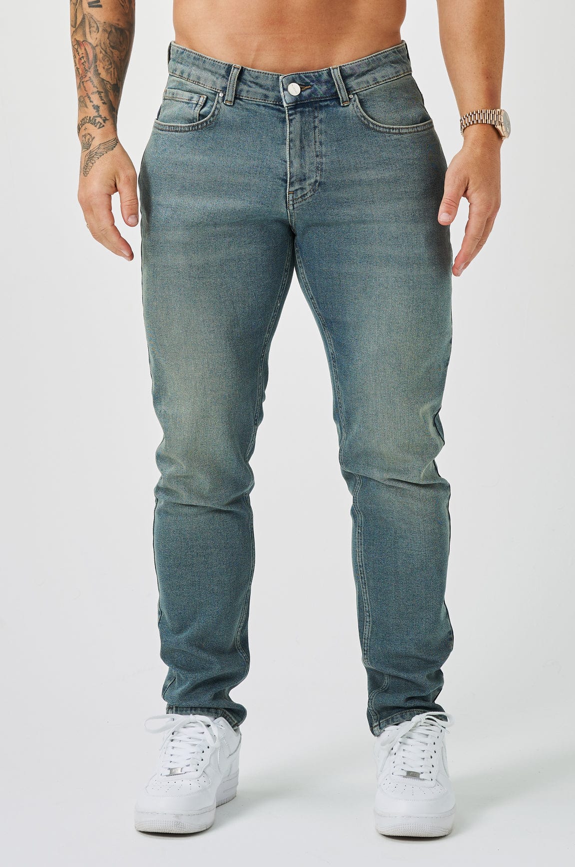 SLIM FIT ΤΖΙΝ 2.0 - ΓΑΛΑΖΙΟ ΠΕΤΡΟΠΛΥΜΜΕΝΟ