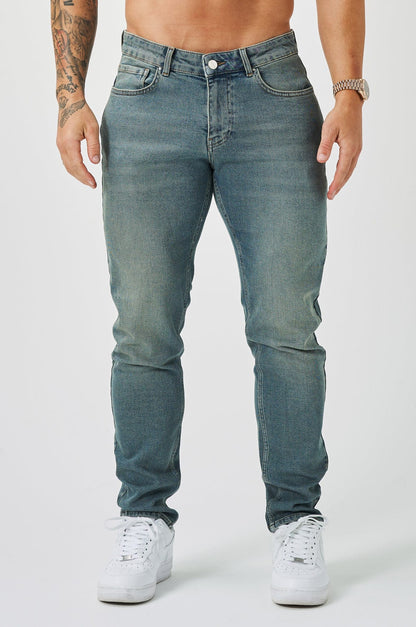SLIM FIT ΤΖΙΝ 2.0 - ΓΑΛΑΖΙΟ ΠΕΤΡΟΠΛΥΜΜΕΝΟ