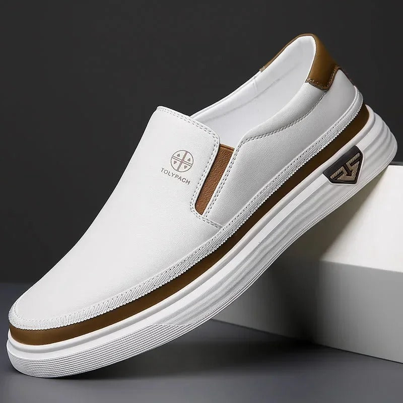 Men's Black Slip-On Sneakers with Modern Sole