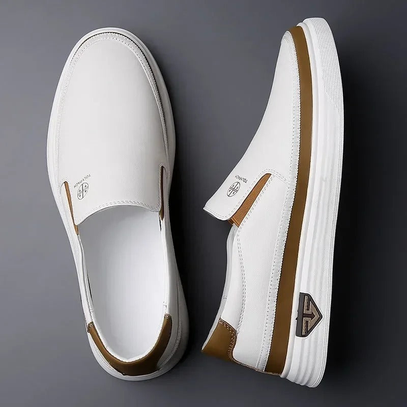 Men's Black Slip-On Sneakers with Modern Sole