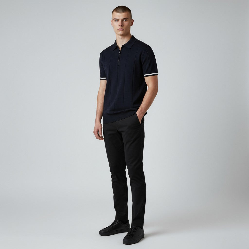 Hermes Smart Knit Polo Zipper
