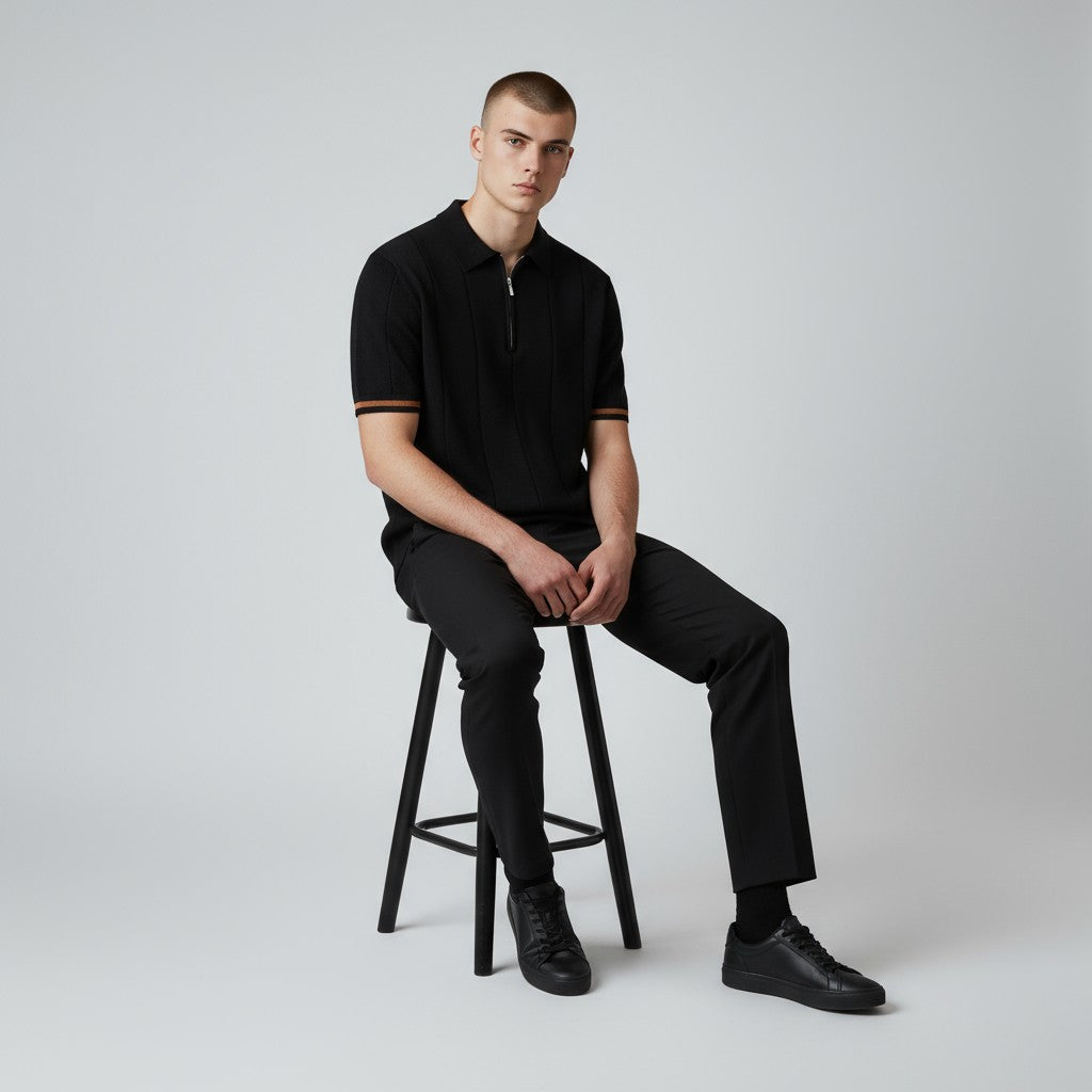 Hermes Smart Knit Polo Zipper