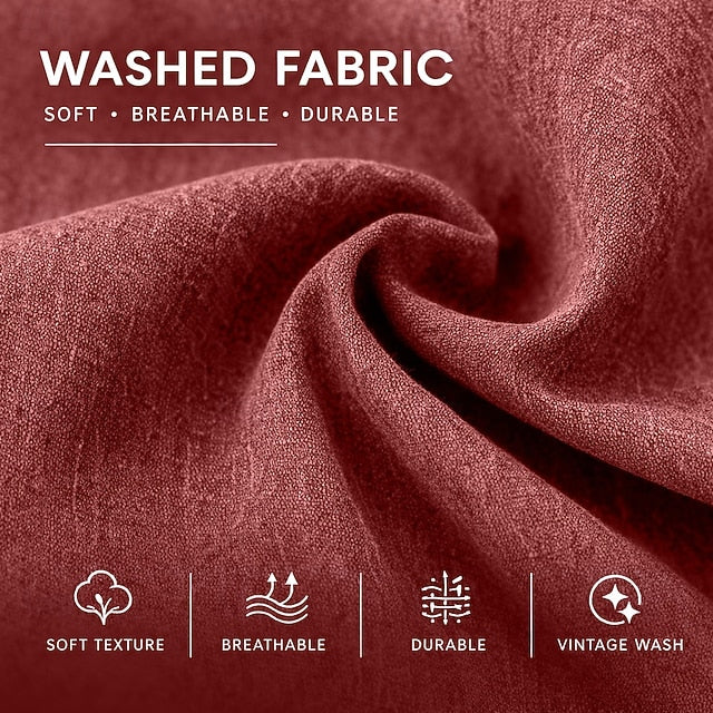 Ανδρικό Πουκάμισο SoftFade™ Casual Πουκάμισο Εργασίας Πουκάμισο Western Κουμπωτό Πουκάμισο Βαμμένο Γαλάζιο Μαύρο Κόκκινο Πράσινο Μακρυμάνικο Μονόχρωμο με Κολάρο Casual Καθημερινό με Μπροστινή Τσέπη Ενδύματα Βαμβακερό